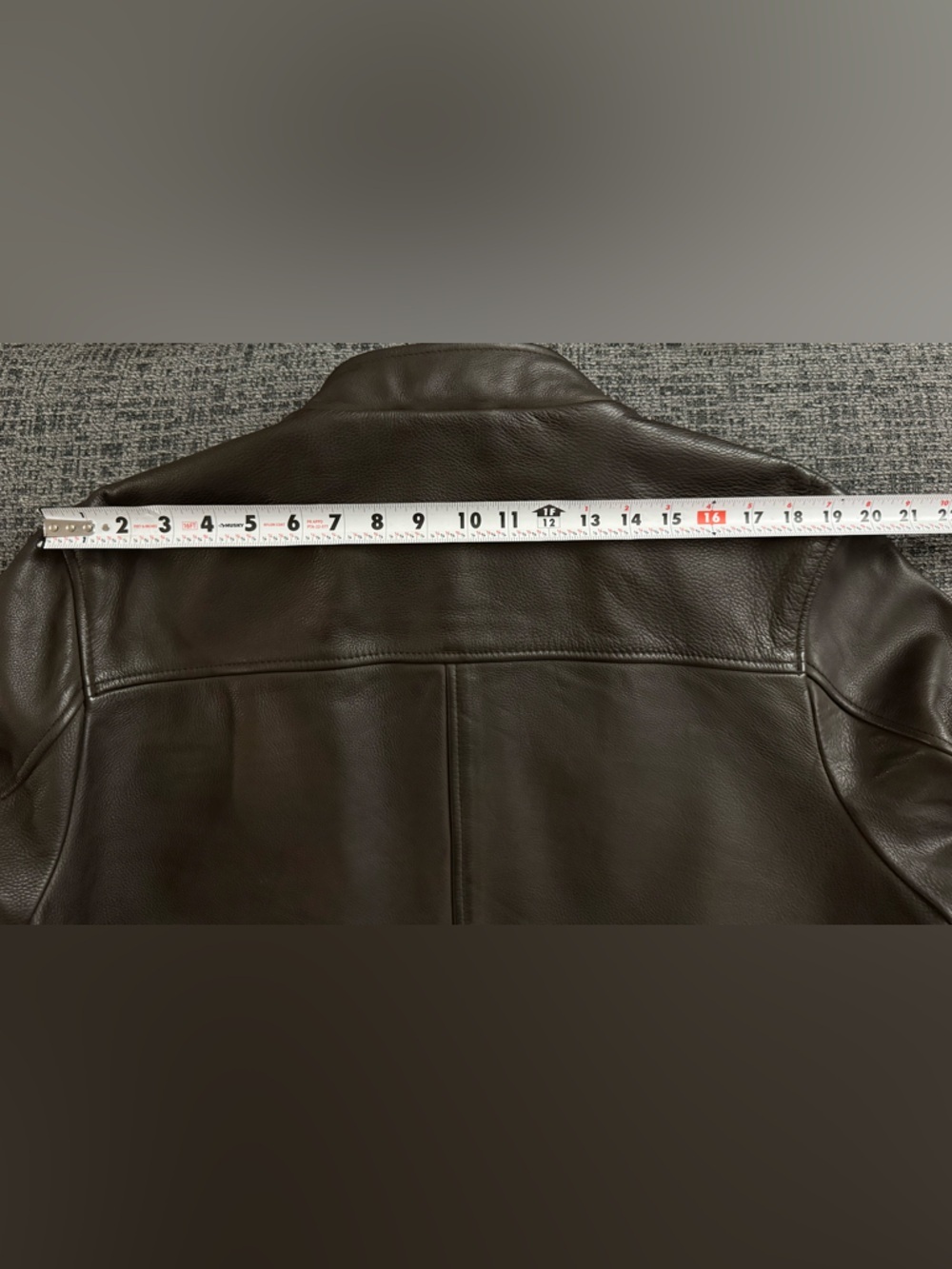 Karl Lagerfeld Men's Brown Leather Zipper Jacket - Picture 11 of 13